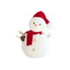 Christmas Snowman Doll Plush Foam Tabletop Ornament for Holiday Window Display