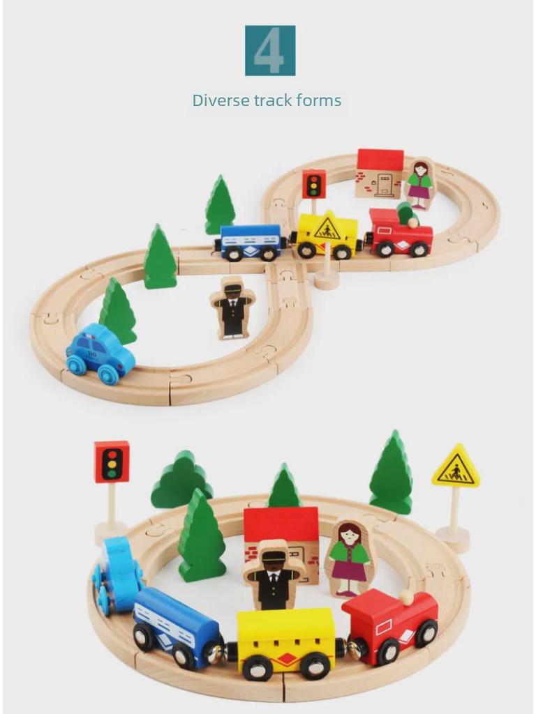 Thomas Magnetic Wooden Train Set: Educational Electric Toy Locomotive for Kids