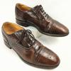 Loake Made In England Vintage Semi Brogue Cap Toe Brown Size 8/26.5cm Men's