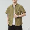 Men's Summer Casual Short-Sleeve Loose-Fit Shirt: Trendy, All-Match, Fresh Workwear