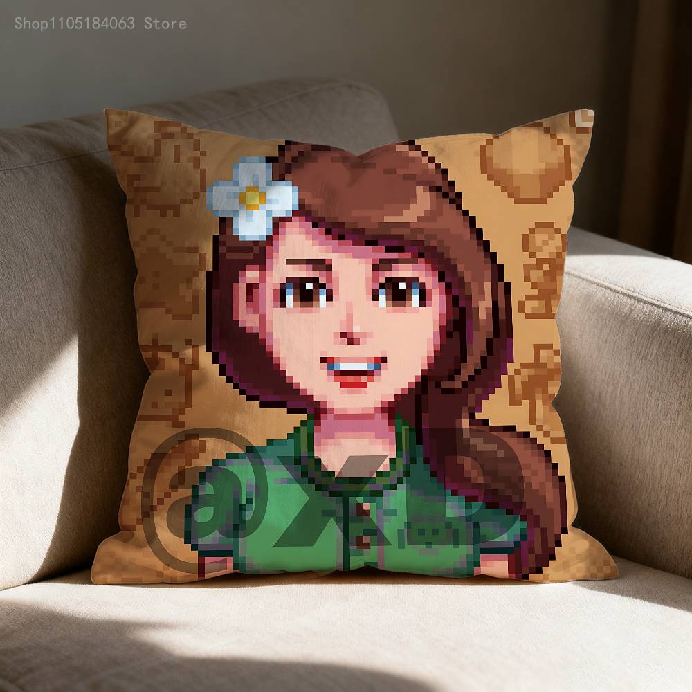 Alex Haley S-Stardew V-Valley Throw Pillow Case For 45X45Cm 55X55Cm 30X30Cm Square Car Pillowcase Home Bedchamber Decor Gift