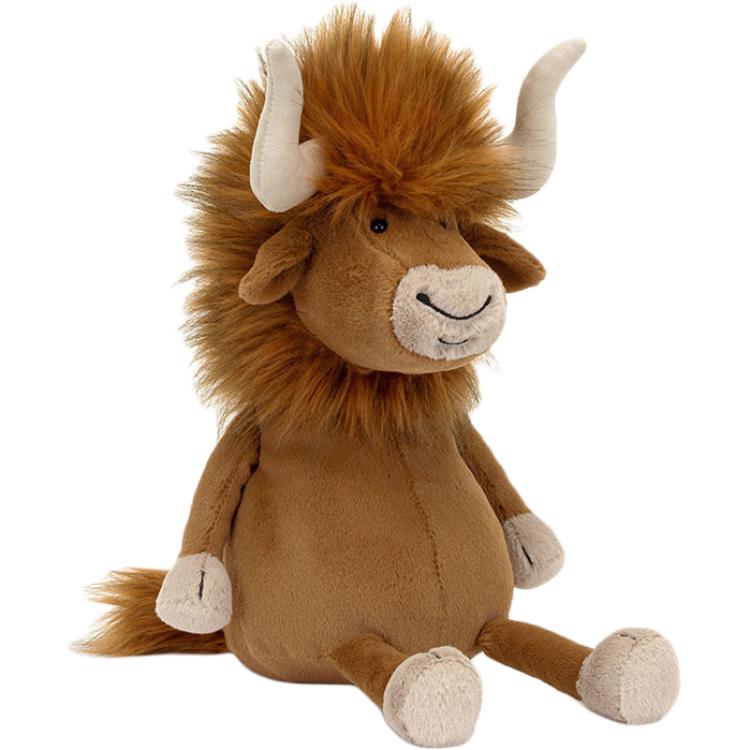 

JELLYCAT Farm Animal Series Ramone Bull Ramone Bull Brown Doll Plush Doll Sitting 24cm Height