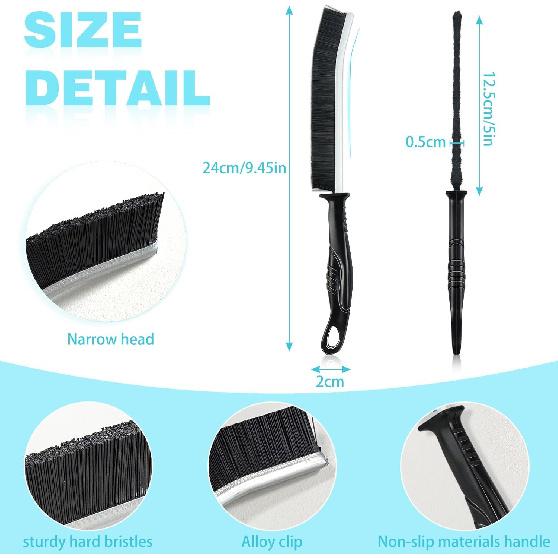 Crevice Cleaning Brush, 6Pcs Hard Bristle Multifunctional Gap Cleaning Brush Tool, Bathroom Gap Brush for Deep Cleaning Kitchen,Grout, Sink, Corners,