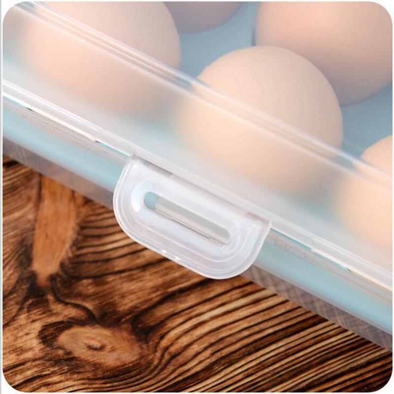 15-Grid Portable Egg Storage Box for Refrigerator and Picnics