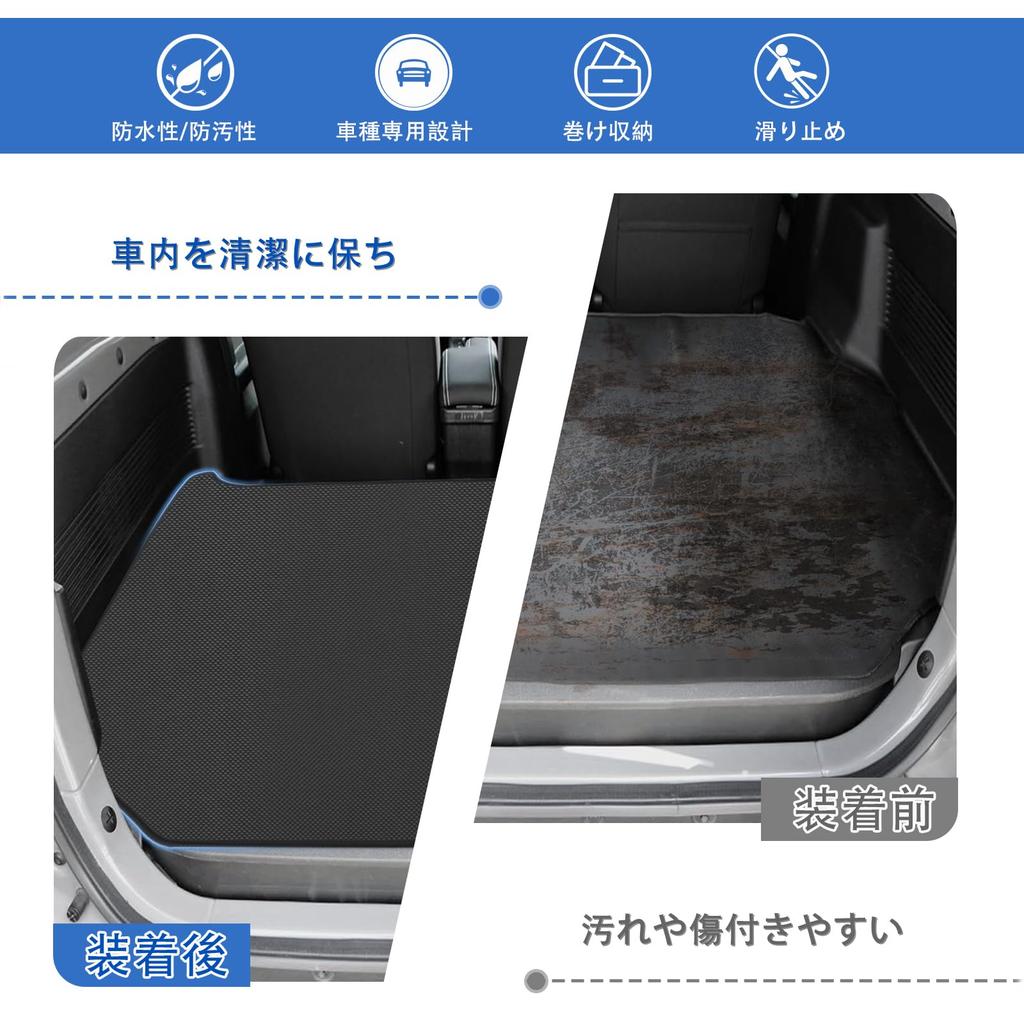 Compatible with the New Jimny Jimny Sierra and JB04 This 2D Trunk Mat Is Made of PVC and Features a Storage Protective and Luggage Easy Installation
