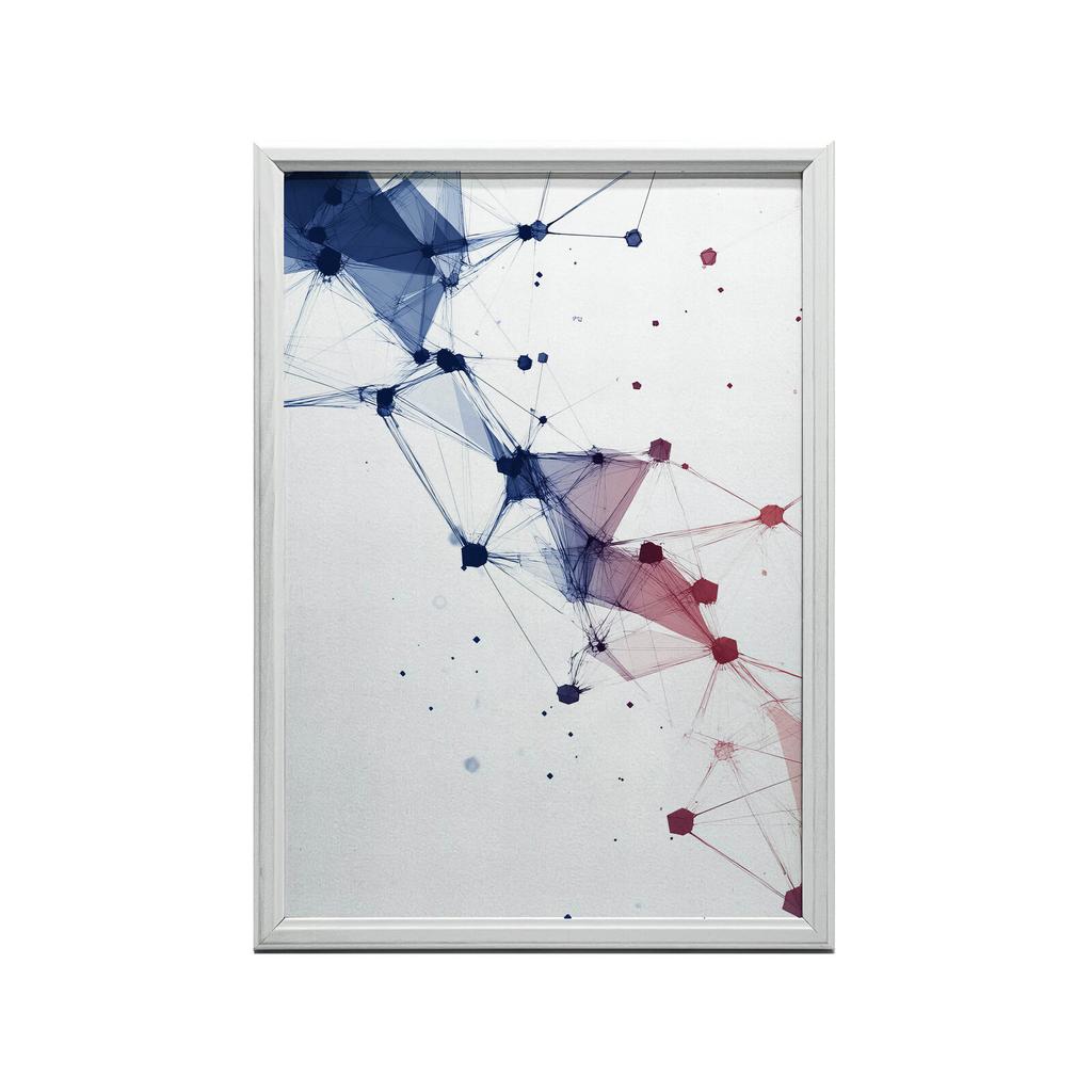 Geometria Połączeń Geometria Połączeń, 40X50 Cm, Rama Aluminiowa Złota, Papier Matowy 230 Gsm