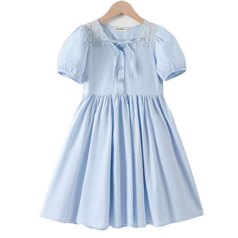 

Girls Fashionable Dress - Summer Children s Light Blue Sweet Princess Dress 120cm светло-синий