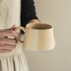 380ML Retro Tea Cup Non-slip Bottom Pottery Drinkware Portable Milk Drinking Cup  Kitchen