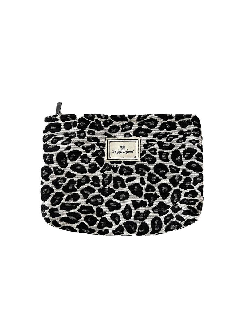 Leopard Print Travel Makeup Bag - Thick, Convenient, Handheld Toiletry Storage