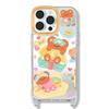 Zhitai Cartoon Mirror Case for iPhone 12-15 Pro Max, with Lanyard - Female Design
