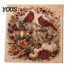 Autumn Faux Pearl Painting Kit Kit, DIY Pumpkin Turkey Art for Adults Sunflower 3D Wall Craft Handmade Fall Home Decor Easy Kits Kids