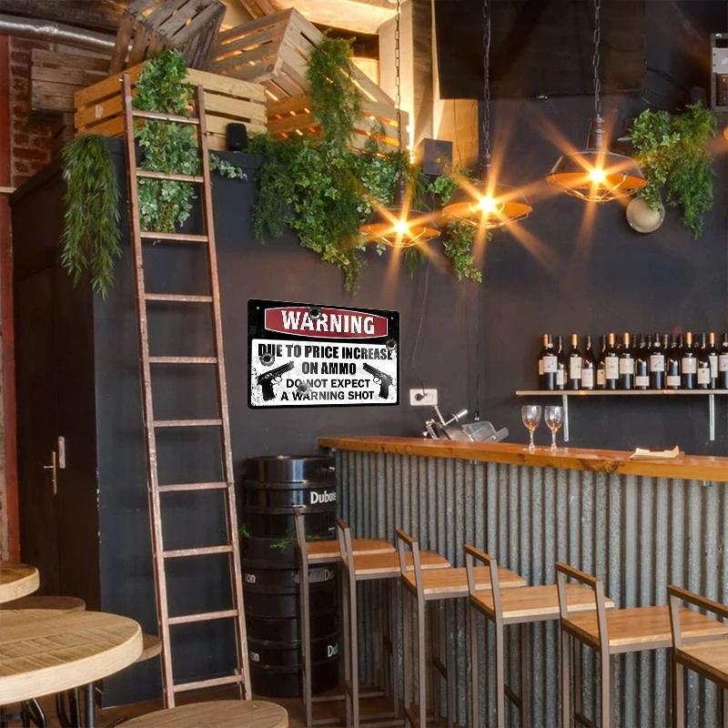 Warning Tin Sign Private Property Gun No Trespassing  Retro Vintage Plaque Danger Vedio Safety Home Door Street Bar Wall Decor