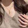 "There Are Fish Every Year" French Brushed Small Koi Copper Coin Necklace Retro New Chinese Exquisite Niche High-End Woman
