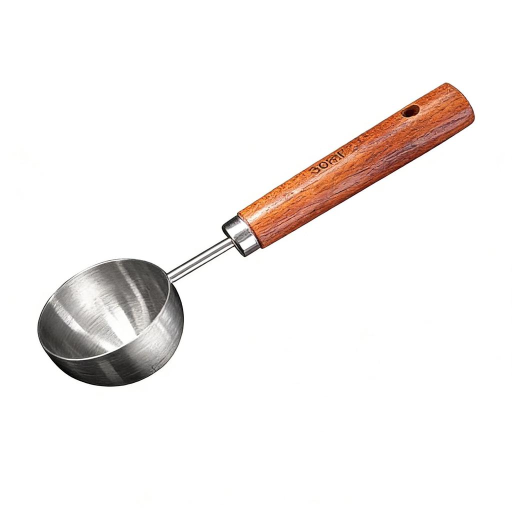 15ml/30ml Coffee Measuring Spoon with Stainless Steel and Solid Wood Handle