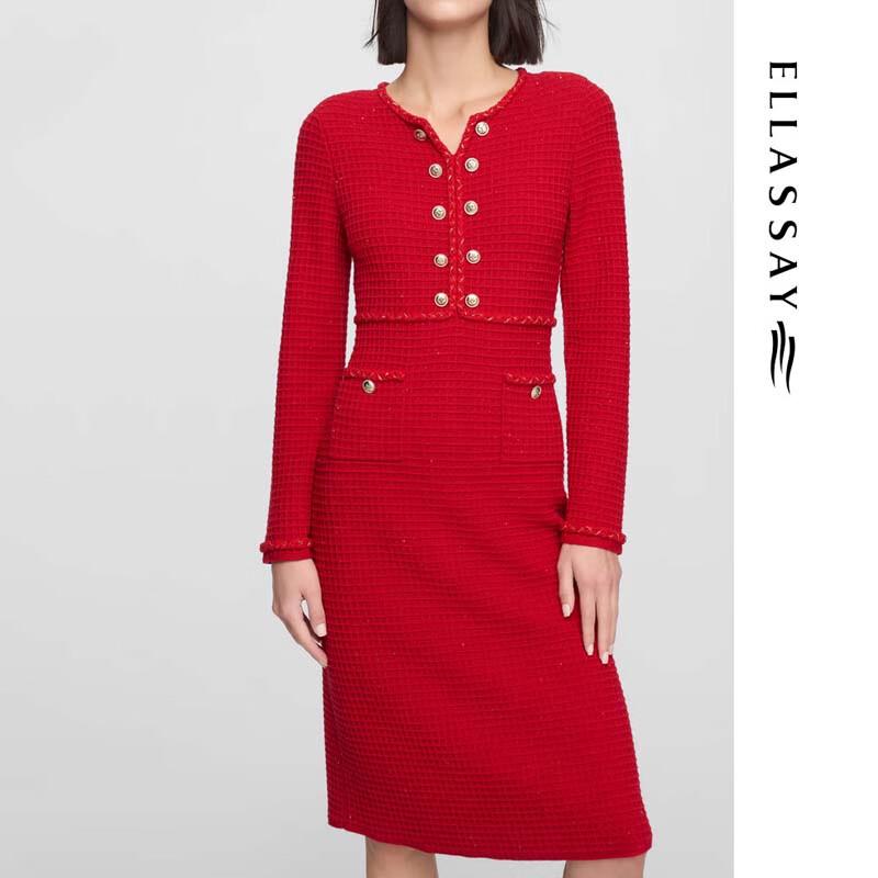 ELLASSAY Soft Comfortable Designed Mid-length Dress