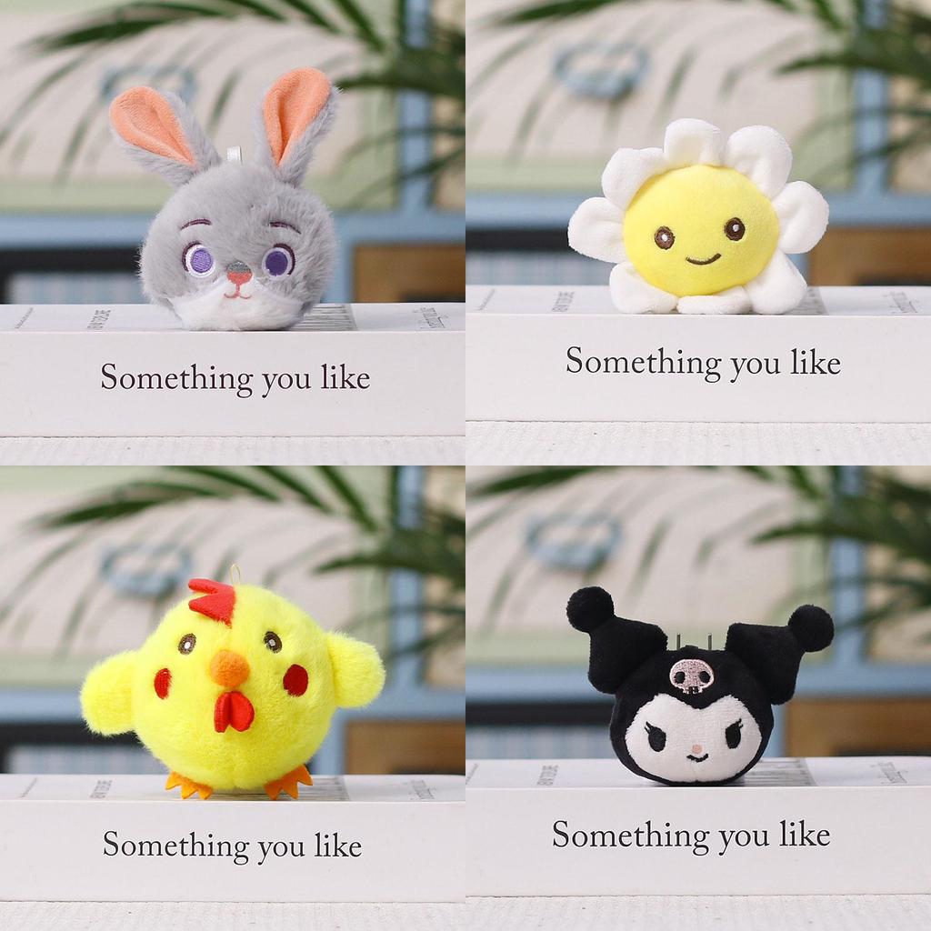 Plush Animal Keychain Cute Chicken Fox Rabbit Dangle Toy For Kids And Adults