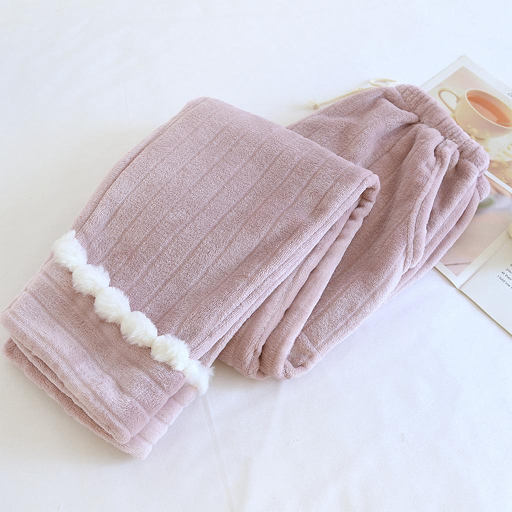Women's Fashion Fleece Line Thickened Long Pajama Pants