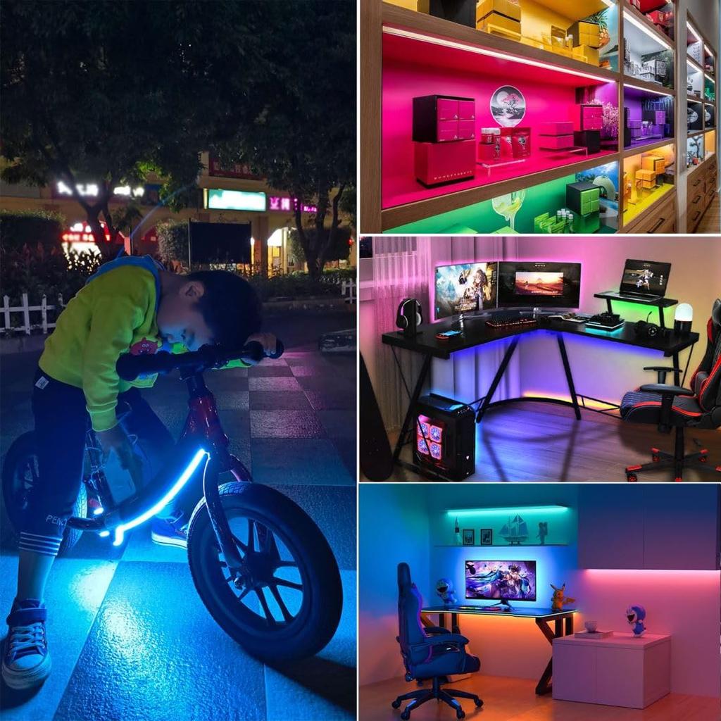 RYE COB Taśma LED Typ Lodu C 5mm 320 Deformowalne i Ambiencyjne Światło Dekoracyjne do i Biur Światło, 3m, Niebieski, 5V, Kabel, Szeroki, Elastyczny, Wysokiej Gęstości,