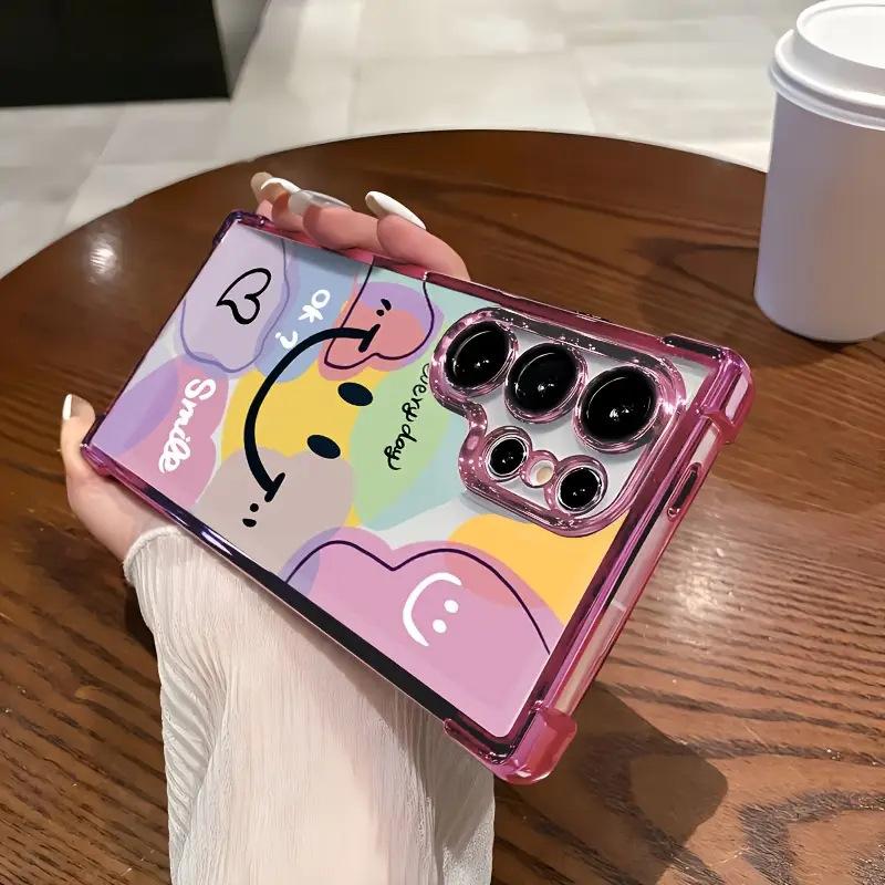 Fresh Healing Ins Wind Macaron Smiley Face Love Mobile Phone Case iPhone14/15promax Protective Case