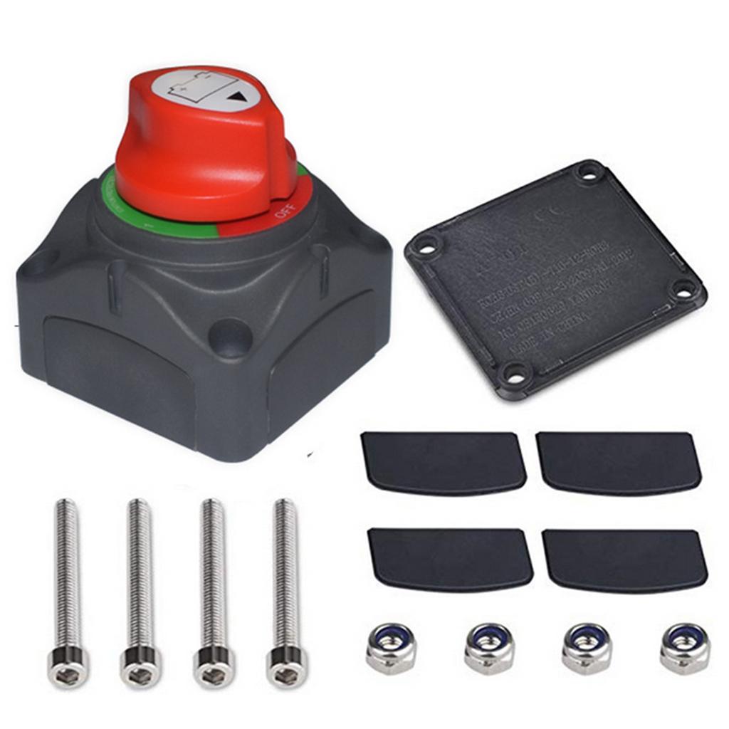 RV Ampper Battery Switch 12-48V Battery Power Cut Disconnect Switch 1-2-both Off