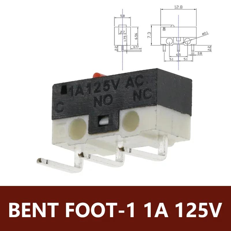 20PCS 3 Pins Mini Micro Limit Switch C NO NC PCB Terminals SPDT Roller Arc Lever Snap Action Push Micro Mouse Switches 1A 125V