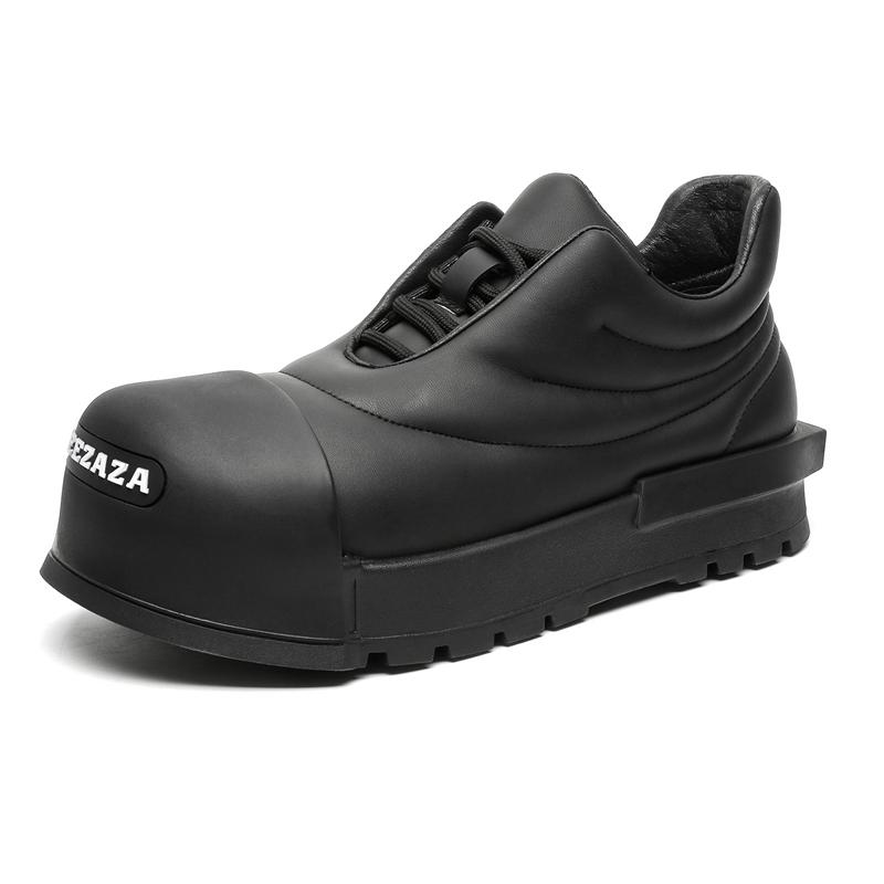 

Fashion Trendy men s shoes Thick bottom height increasing style Fashion Street Walking Black and white casual shoes Handsome young 39 чёрный