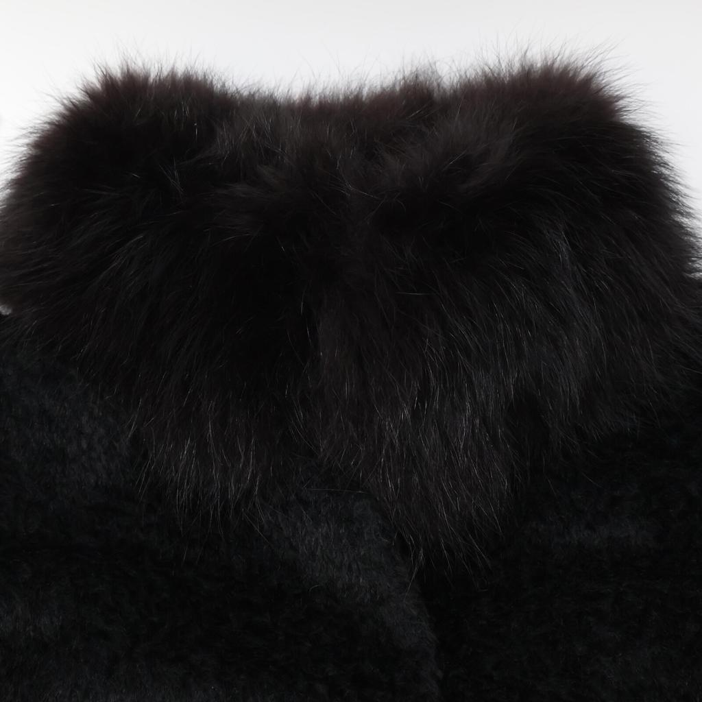 Max Mara 60161979 Black Alpaca Blend Wool Sleek Belted Coat coat 38 blackUsed