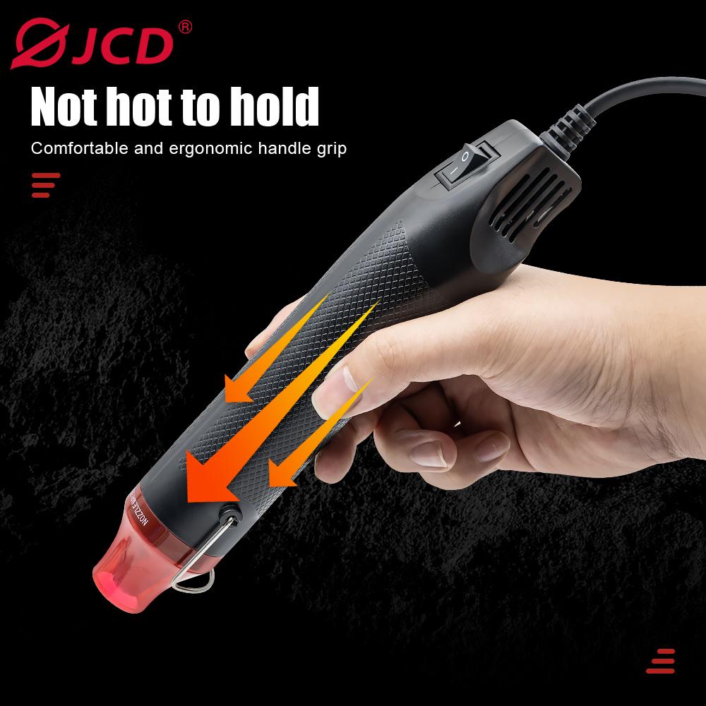 JCD Hot Air Gun DIY Tool Heat Electric Power Tool Mini 300W Soldering Temperature Crafts Blower with Supporting Seat Shrink