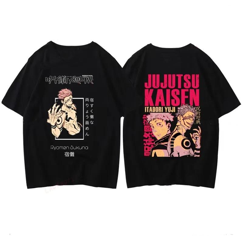 Men's summer Japanese anime character Satoru Gojo printed Harajuku street casual fashion T-shirt