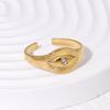 Vintage Stainless Steel Rhinestone Ring: European & American Women's Trend