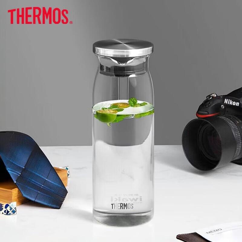 THERMOS Large Capacity Heat-Resistant Glass Pitcher