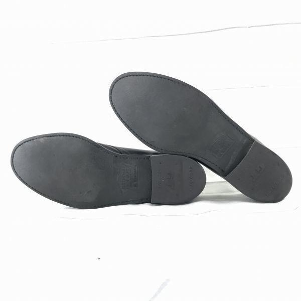 70s Vintage/ANSI Z41.1-1972/75/JAMA RICO/Leather Steel Toe U-Tip/9.5B/26.5/Black/Dress Shoes/V-Front(USED)