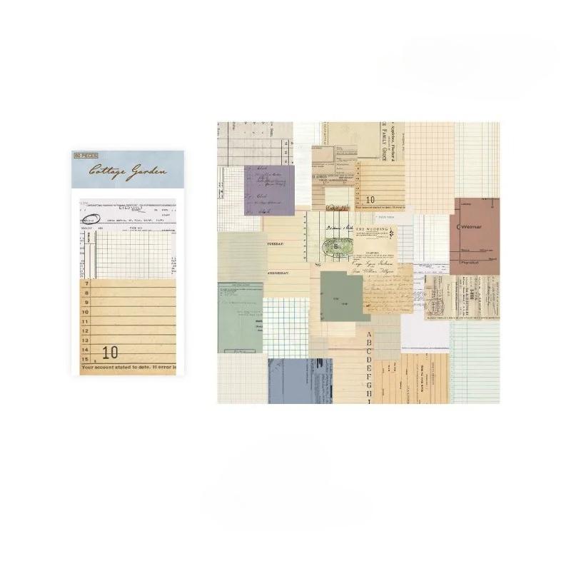 

60 Sheets Card Lover Vintage Floral Material Paper Journal Diy Scrapbooking Stationery Retro Background Paper