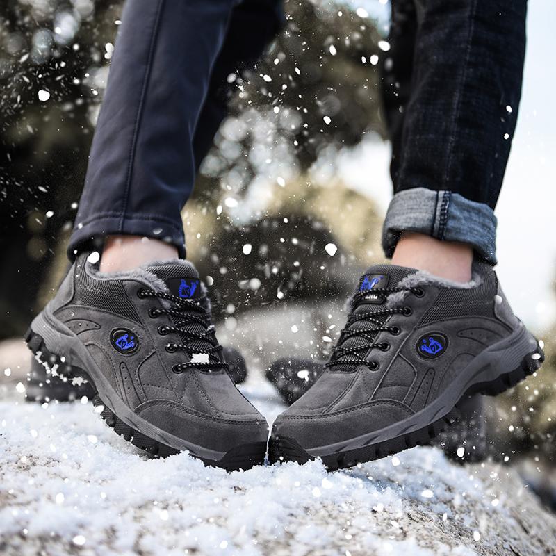 Winter Snow Boots For Men Women Keep Warm Cotton Shoes Outdoor Hiking Shoes Plush Warm High Ankle Boot Man Sneakers