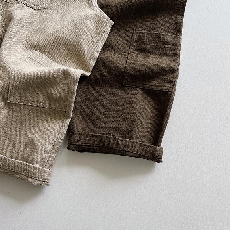 Mengbaobi Kids' Autumn Overalls: Japanese and Korean Style Pants for Boys and Girls, Casual and Trendy.