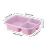 Drei-Fächer Weizenstroh Lunchbox Mikrowellengeschirr Lebensmittel Obstbehälter Lunchbox Picknick Schule Büro Tragbar Bento