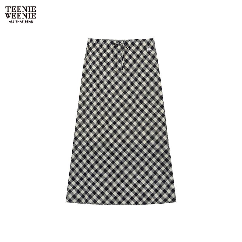 Teenie Weenie Women s Plaid A-Line Maxi Skirt L