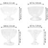 Miniatures 24pcs Ice Cream Glass Bowls 1/12 Scale Cups for Miniature Accessories Photo Props Foodie Mini Brands Toy