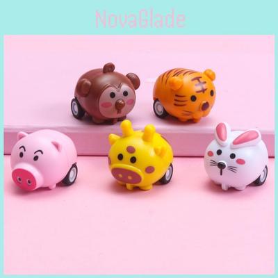Tiger Rabbit Plastic Animal Inertia Toy Car With Push And Slide Function For Kids Development