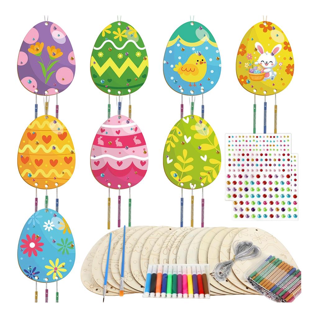 1set Easter Bunny Wind Chimes Craft Kit Chimes For Decorative For Spring Decor And Creative Family Fun 5ml