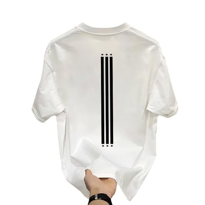 American Trendy Brand Pure Cotton Men'S Printed Short-Sleeved T-Shirt Trendy Men'S And Women'S Versatile Round Neck T-Shirt Men'S