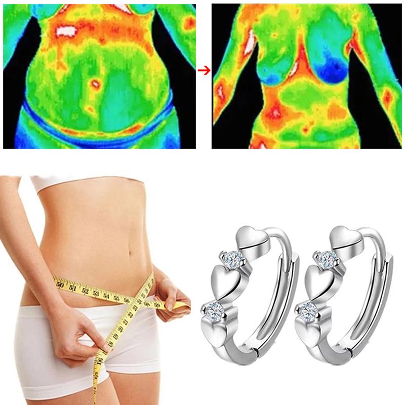 1 perechi de cercei magnetici pentru slabit Cercei pentru slabit Cercei pentru terapia cu inima Cercei pentru terapie magnetica Chakra arderea grasimilor sanatate