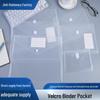 Transparent Velcro Binder Pocket - 11 & 7 Hole File and Card Organizer