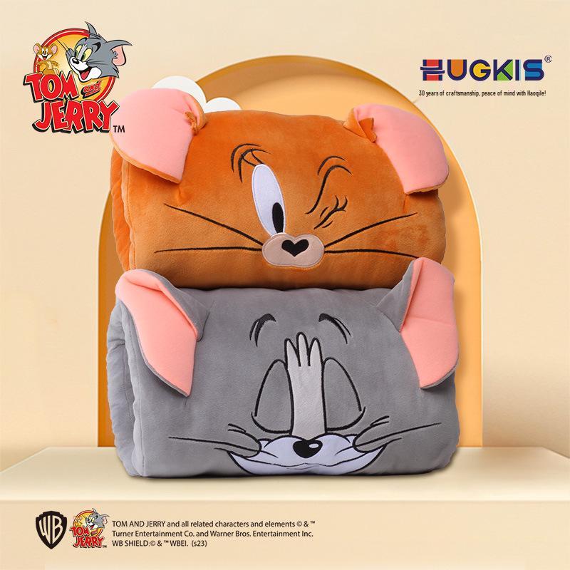 Tom and Jerry Winter Plush Hand Warmer Pillow - Cozy Tom Cat & Jerry Mouse Nap Cushion