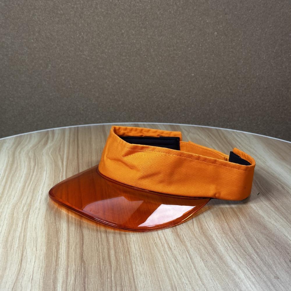Solid Color Leopard Print Visor Cap Sunscreen Sun Hat Sports Transparent Hollow Hat  Summer