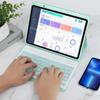 Kabellose BT-Tastatur, USB-Tastatur mit PU-Leder-Schutzhülle für Tablet, kompatibel mit iPad Air