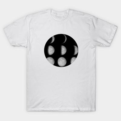 T Shirt Women Lunar Phases Harajuku Print Kawaii Tshirt Summer Short Sleeve Female T-Shirt Top Tee