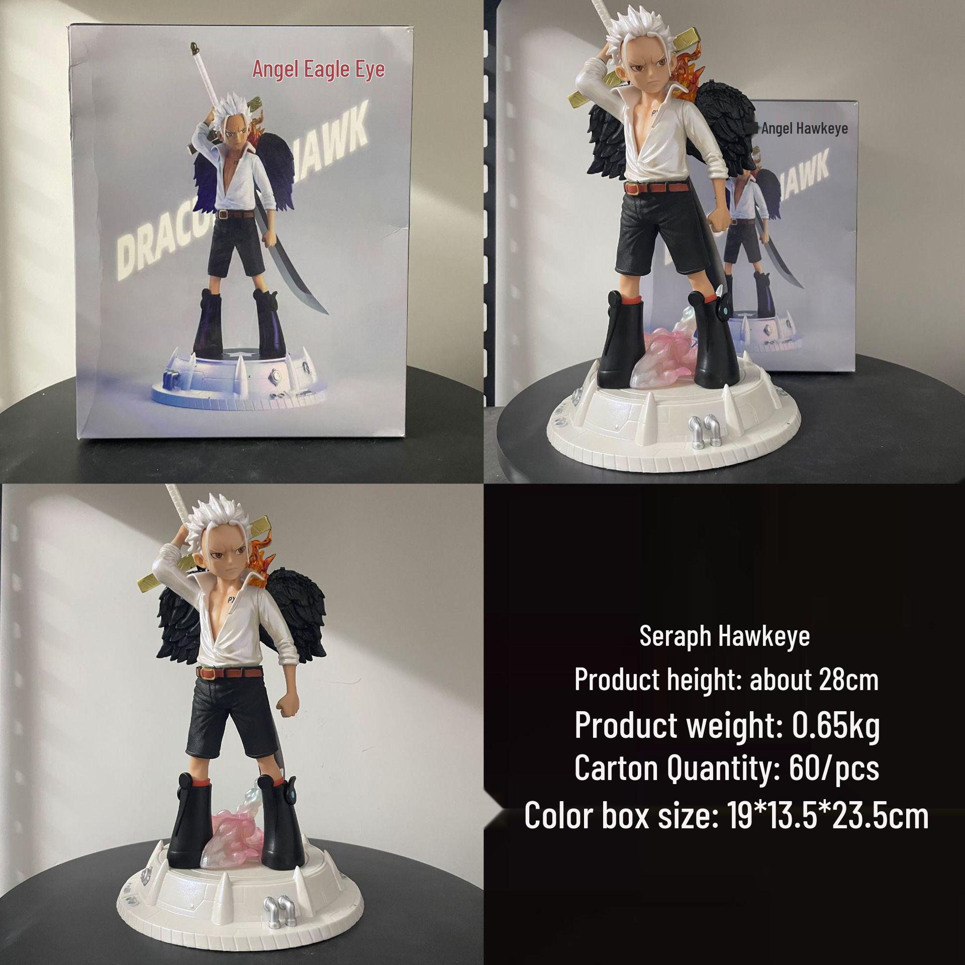 One Piece Mihawk Fiery Angel Anime Figure - Limited Edition Trendy Ornament