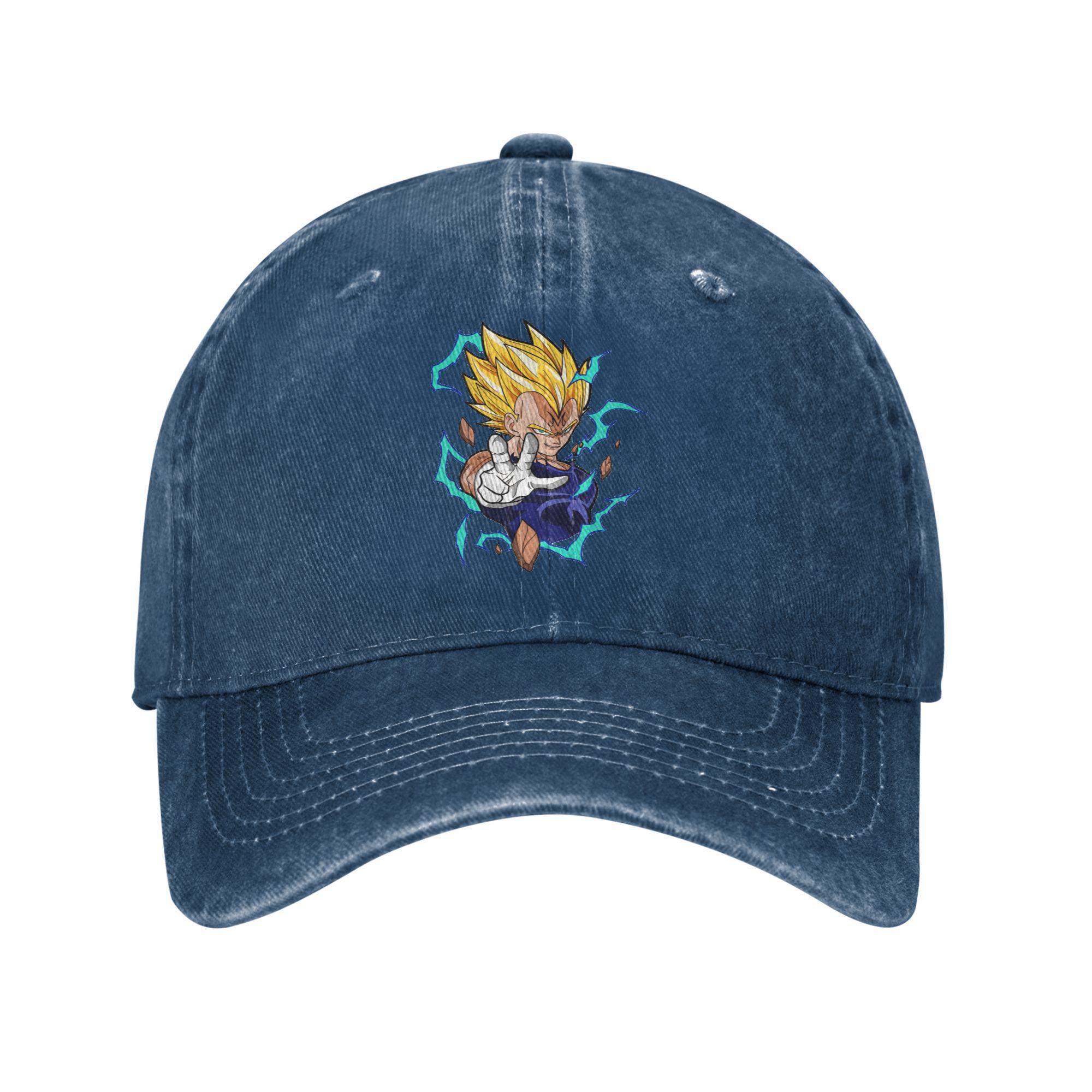 

Dragon Ball Z Goku DBZ Unisex Baseball Cap Saiyan Distressed Cotton Caps Hat Vintage Outdoor Unstructured Soft Snapback Cap One Size темно-синий