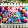 Gifts Event supplies Celebration Multicolor Balloons Birthday banner Festive Party decoration for Decorations